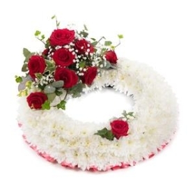 White & Red Wreath