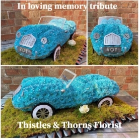 Car in loving memory tribute
